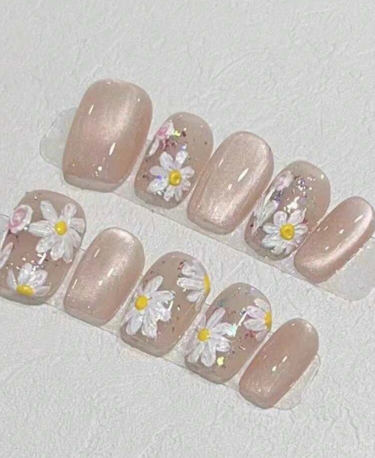 Cat Eye Blooms Press-On Nails