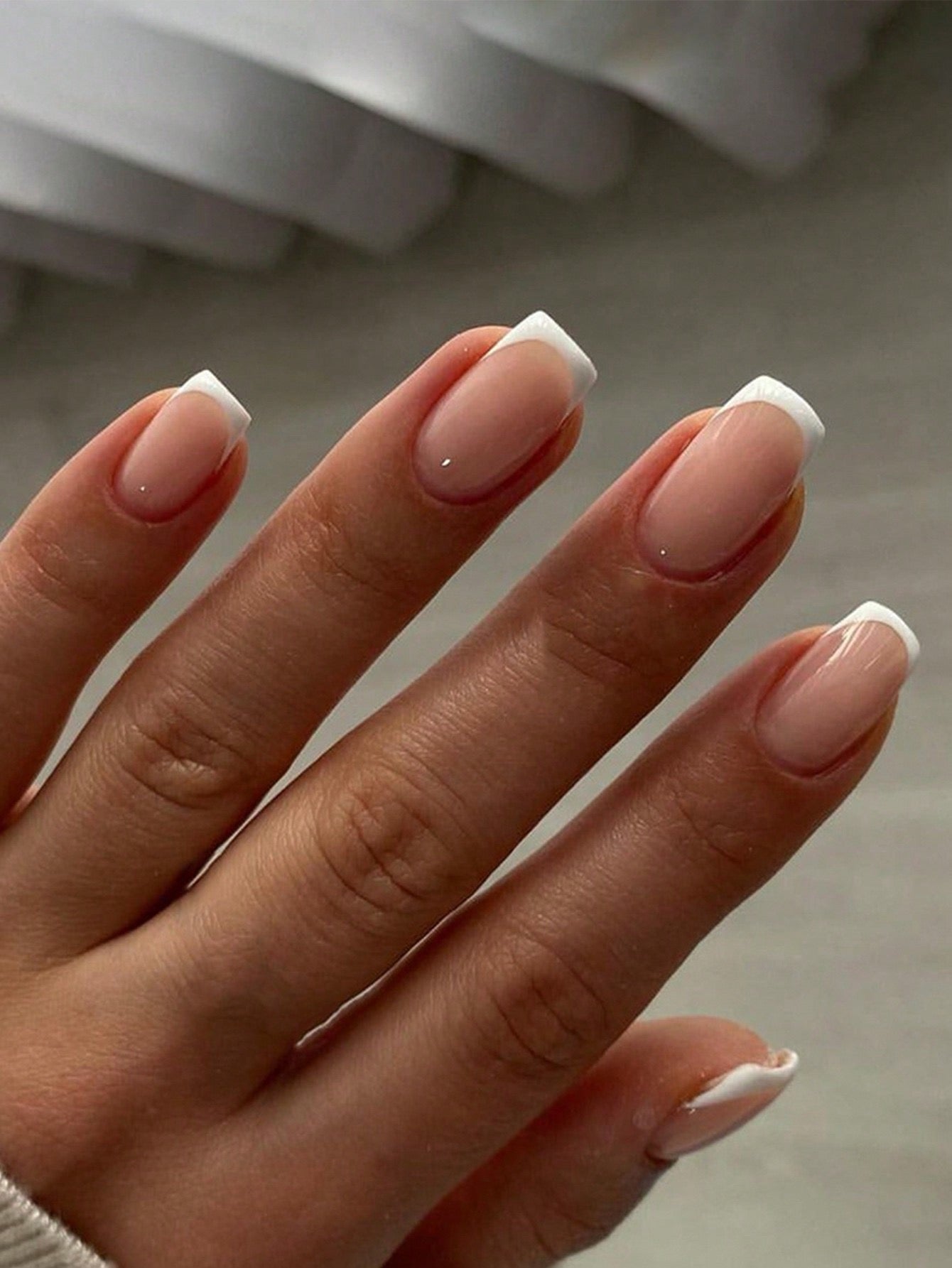 Classic White French Press-On Nails