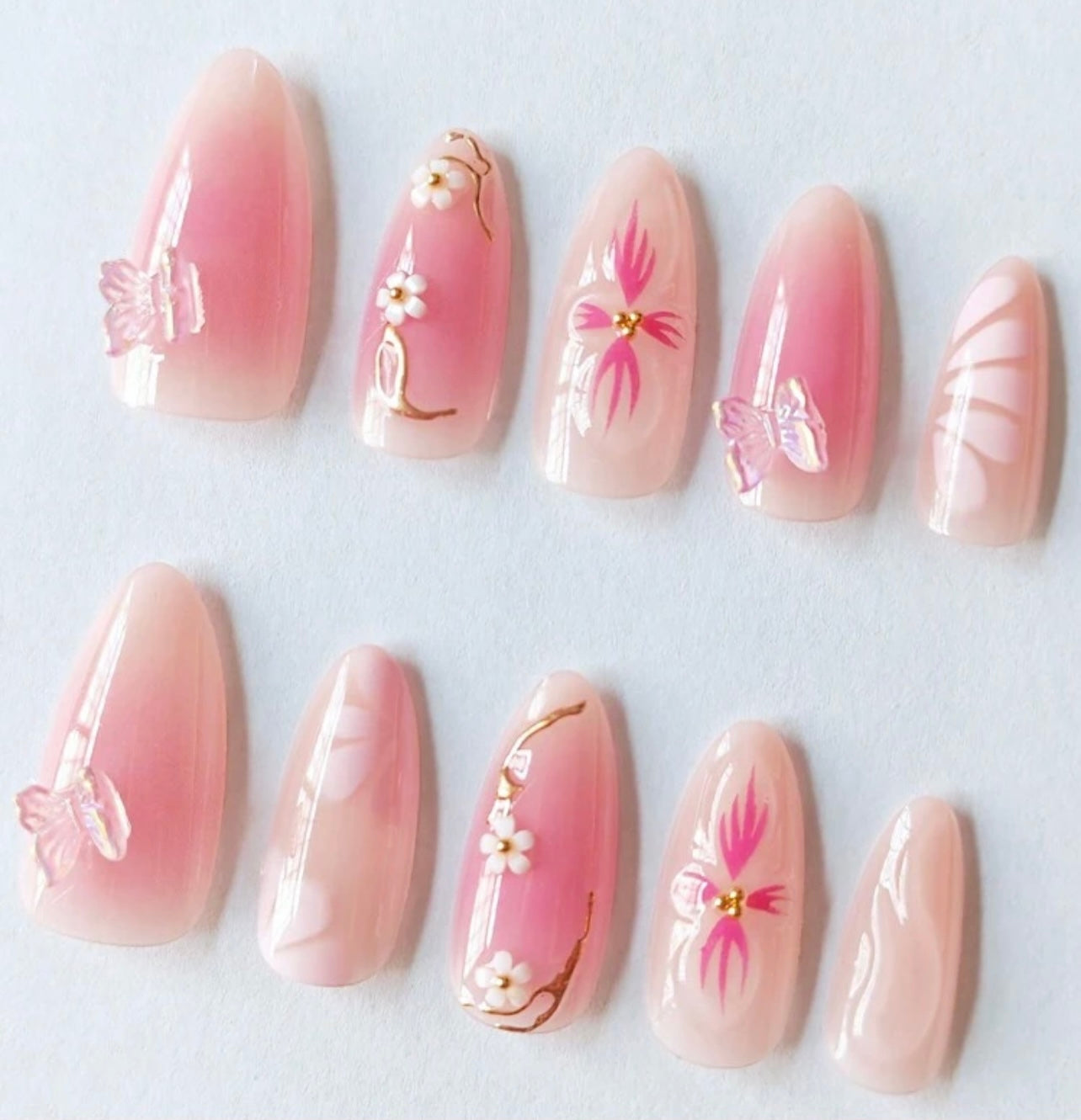 Butterfly Blossom Press-On Nails