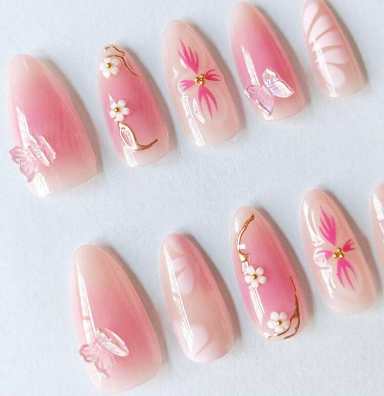 Butterfly Blossom Press-On Nails